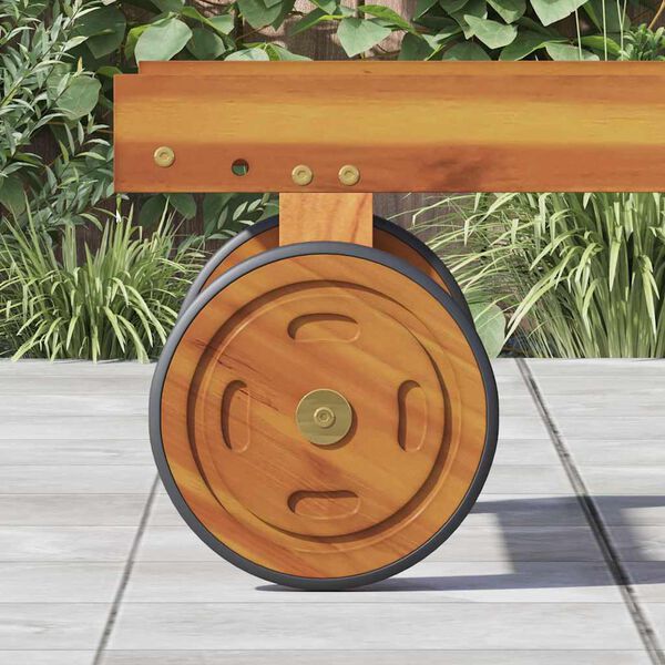 vidaXL Plads Hjul 2 pcs Brun 20.5 x 20.5 x 2 cm Massivt Akacietr&aelig;