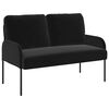 vidaXL Sofas&aelig;t med pude 3 pcs Sort 115 x 56 x 80 cm Krydsfin&eacute;r