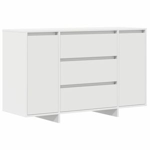 vidaXL Sideboard med skuffe Hvid 120 x 41 x 75 cm Konstrueret tr&aelig;