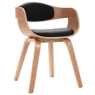 vidaXL spisebordsstole 4 stk. bøjet træ og kunstlæder brun