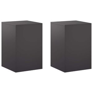 vidaXL Planteholder 2 pcs Sort 40 x 40 x 60 cm St&aring;l