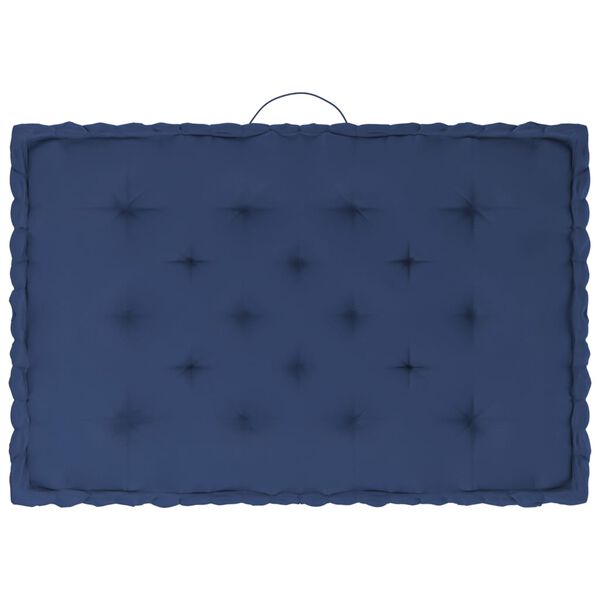 vidaXL pallehynder 4 stk. bomuld lys marinebl&aring;