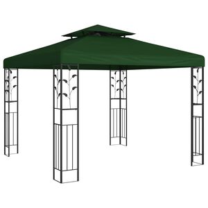 vidaXL Pavillon 3 x 3 x 2,68 m Gr&oslash;n Polyester og St&aring;l