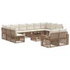 vidaXL Havesofa S&aelig;t 13 stk. Beige og cremehvid polyrattan