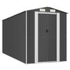 vidaXL haveskur 192x440x223 cm galvaniseret st&aring;l antracitgr&aring;