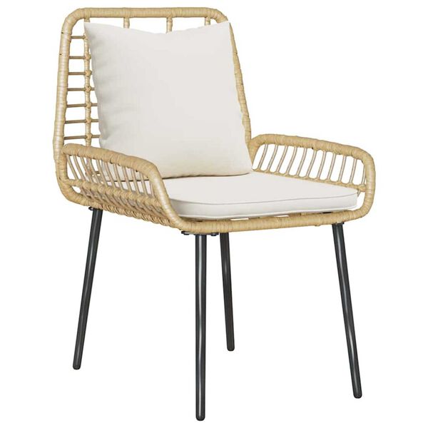 vidaXL Have Spisebordss&aelig;t 3 pcs Brun og Creme polyrattan