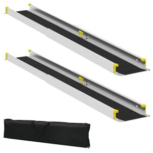 vidaXL Rampe til k&oslash;restol 270 kg 2 stk. Sort 270 kg per s&aelig;de Aluminium