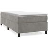 vidaXL Boxspring sengeramme Lysegr&aring; 90x200 cm Fl&oslash;jl