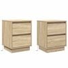 vidaXL Natskab 2 stk. Sonoma eg 39 x 34,5 x 50 cm Konstrueret tr&aelig;
