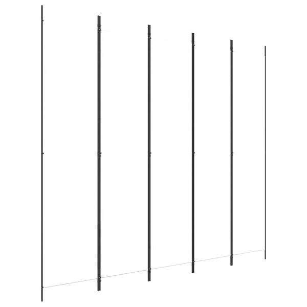 vidaXL 5-panels rumdeler 250x220 cm stof hvid