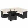 vidaXL sofas&aelig;t til haven 7 dele med hynder polyrattan sort