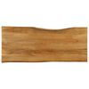 vidaXL bordplade 140x60x2,5 cm naturlig kant massivt mangotr&aelig;