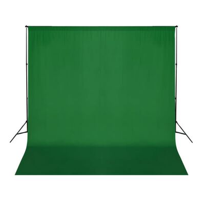 vidaXL fotobaggrund i bomuld grøn 300 x 300 cm chroma key