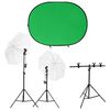 vidaXL fotostudies&aelig;t med lampes&aelig;t og fotobaggrund