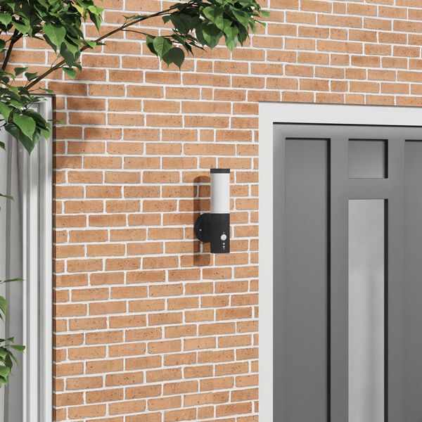 vidaXL Udendørs væglampe Sort 15 x 7,5 x 33 cm