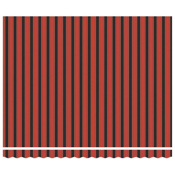 vidaXL Utr&aelig;kkelig Markise Orange og Sort 400 &times; 300 cm