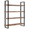 vidaXL bogreol med 4 hylder 160x40x180 cm massivt genbrugstr&aelig;