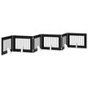 vidaXL Sammenklappelig hundegitter med stativer 6 pcs Sort eg 482 cm