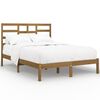 vidaXL sengeramme 140x190 cm massivt tr&aelig; gyldenbrun
