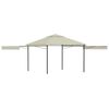 vidaXL pavillon med 2 udvidelige tage 3x3x2,75 cm 180 g/m&sup2; cremefarvet
