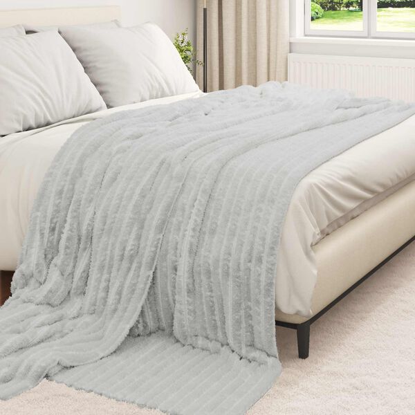 vidaXL Kastet&aelig;pper 6 pcs Gr&aring; 240 x 220 cm Fleece