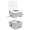 vidaXL Camping toilet Gr&aring; og Hvid 41,5 x 36,5 x 42 cm Polyethylen