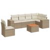 vidaXL sofas&aelig;t til haven 7 dele med hynder polyrattan beige