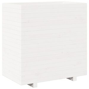 vidaXL plantekasse 70x40x72,5 cm massivt fyrretr&aelig; hvid