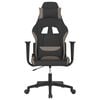 vidaXL gamingstol med massagefunktion stof sort og gråbrun