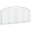 vidaXL buet gabionkurv 200x30x80/100 cm galvaniseret jern
