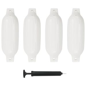 vidaXL b&aring;dfendere til b&aring;d 4 stk. 41x11,5 cm PVC hvid