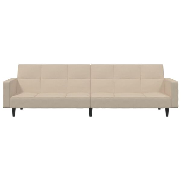 vidaXL 2-personers sovesofa mikrofiberstof cremefarvet