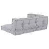 vidaXL Palle Sofa Pude 3 pcs Gr&aring; 120 x 80 x 38 cm Stof