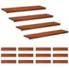 vidaXL Trappetrin 16 stk. 120 x 30 x 2 cm Brun Solid b&oslash;g