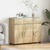 vidaXL Sideboard FLORIN Sonoma eg 88,5 x 30,5 x 73 cm Konstrueret tr&aelig;