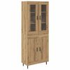 vidaXL Highboard 2 pcs Artisan Egetr&aelig; 69,5 x 34 x 180 cm