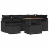 vidaXL Havesofa S&aelig;t 7 stk. Sort Poly rattan