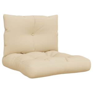 vidaXL pallehynder 2 stk. stof beige