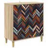 vidaXL Sideboard OMMEN Sonoma-eg 69 x 33 x 75 cm Konstrueret tr&aelig;