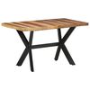 vidaXL spisebord 140x70x75 cm massivt tr&aelig; med honningfarvet finish