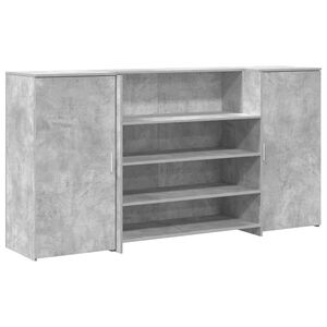 vidaXL receptionsskranke 200x50x103,5 cm konstrueret tr&aelig; beton gr&aring;