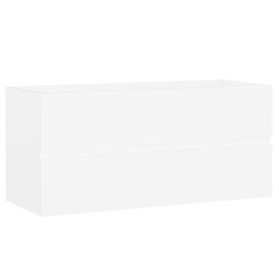 vidaXL vaskeskab 100x38,5x45 cm spånplade hvid