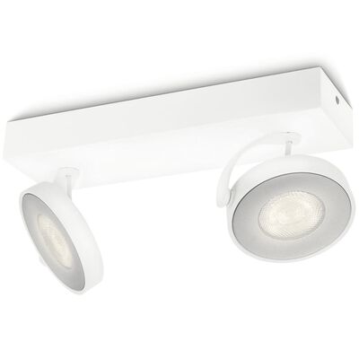 Philips myLiving LED-spotlys Clockwork 2x4,5 W hvid 531723116