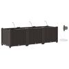 vidaXL Have Blomsterkrukke 3 stk. Brun 120 x 40 x 37,5 cm PP