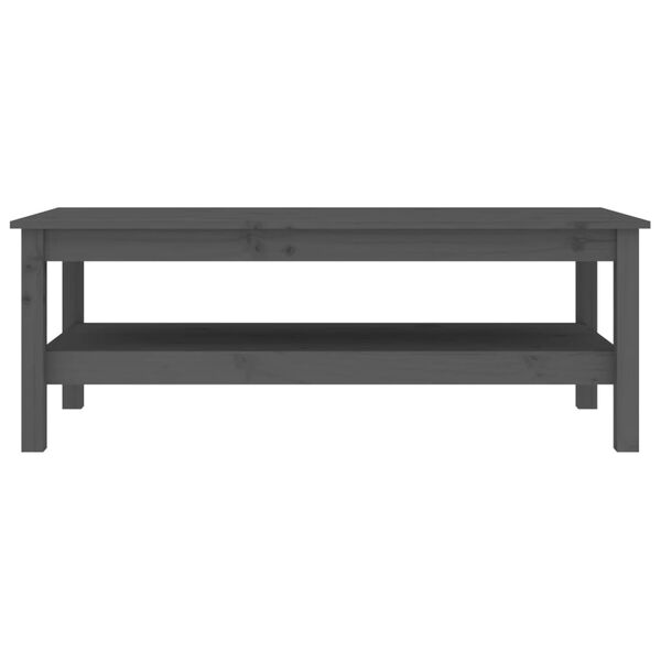 vidaXL sofabord 110x50x40 cm massivt fyrretr&aelig; gr&aring;