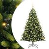 vidaXL Kunstig h&aelig;ngslet juletr&aelig; med 150 LED-lys Gr&oslash;n 120 cm PVC og PE