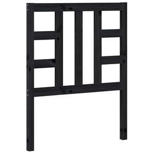 vidaXL sengeg&aelig;rde 81x4x100 cm massivt fyrretr&aelig; sort