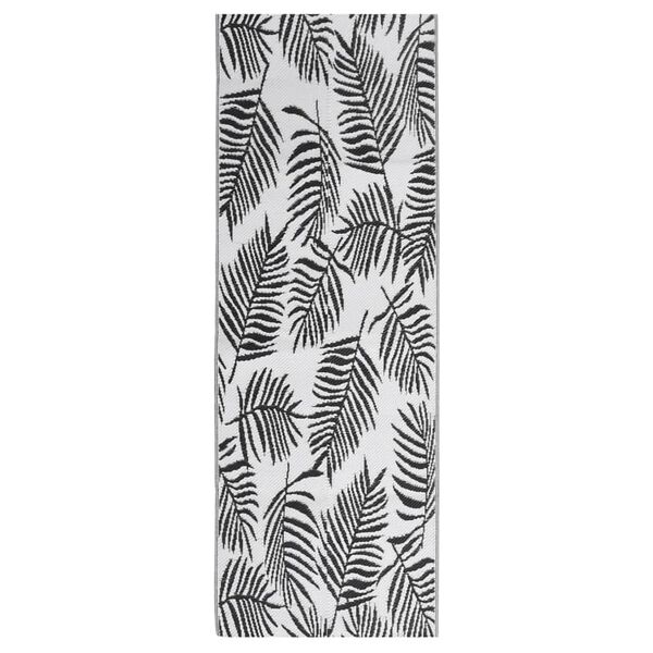 vidaXL udendørs gulvtæppe ARAKIL 80x250 cm PP sort