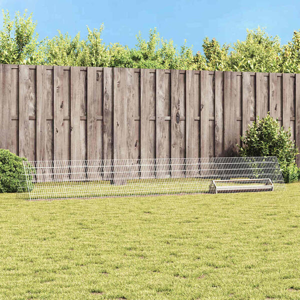 vidaXL H&oslash;nsebur S&oslash;lv 430 x 55 x 55 cm Galvaniseret st&aring;l