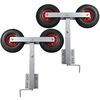 vidaXL st&aelig;vnst&oslash;ttes&aelig;t med dobbelthjul til b&aring;dtrailer 2 stk. 59-84 cm